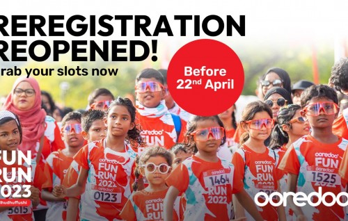 Kulhudhuffushi gai baavvaa Ooredoo ''fun run'' gai baiverivumuge furusathu alun hulhuvaalaifi