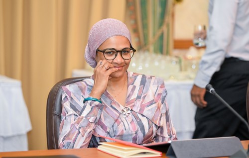 Higher Education Minister Mariya ah Majlis in ruhun dheefi