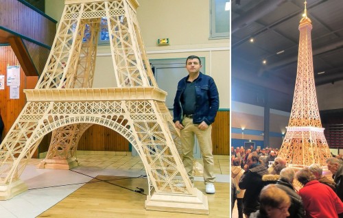 Alifaan dhandi beynunkohggen hedhi 24 feet ge uss Eiffel tower record fothah neyri