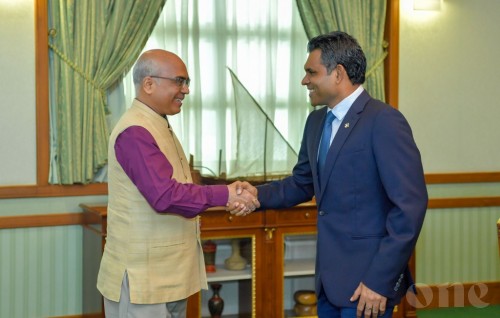 Ambassador of India makes farewell call to VP Faisal Naseem