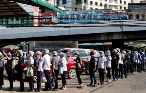 Thailand ge enme bodu Seafood market in Covid feni ethah haas bayau test kuranee