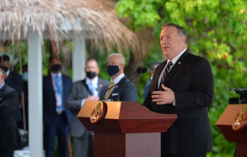 Pompeo masahakaiy kurehvee Raajje aai China dheythere jahsan: China