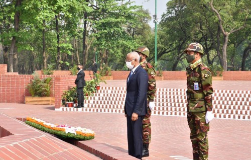 Raees Solih Dhaka ge National Martyrs Memorial adhi Bangabandhu memorial museum ah ziyaaraiy kuravvaifi