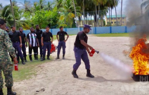 Fire safety training program conducted in Kulhudhuffushi