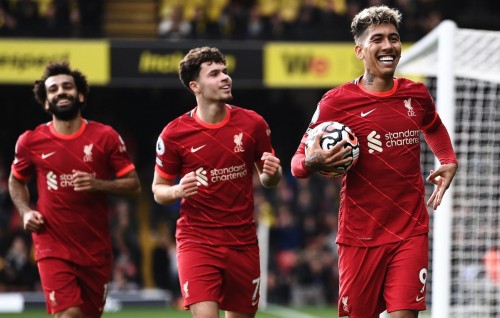 Firmino ge hattrick, Salah ge jaadhuvee goal akaa eku Liverpool ah bodu molheh