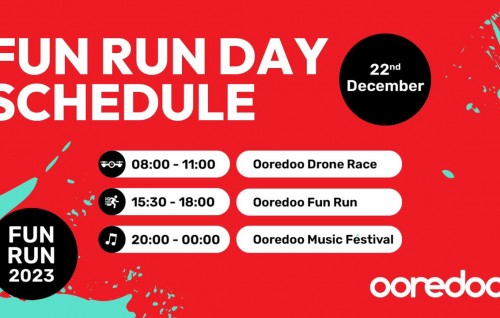 Ooredoo Maldives ge aharee fun run weekend maadhamaa fashanee