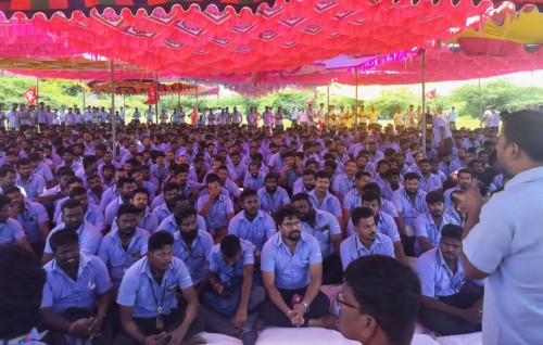 Samsung factory gai masakkai kuraa India meehun muzaaharaa kuranee