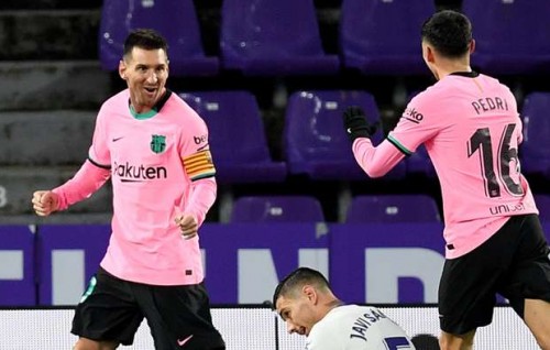 Barca jersey gai 644 goal jahai, Pele ge record Messi muguraalaifi