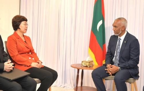 Inthihaabee Raees Muizzu, China safeeraa bahdhalu kurahvaifi