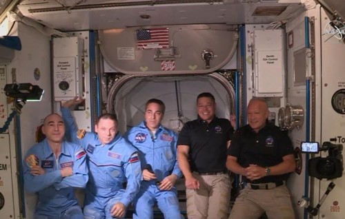 SpaceX astronauts on historic mission enter space station