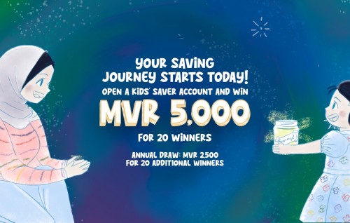 BML kids saver account eh hulhuvaigen 5000 rufiyaa hoadhumuge furusathu