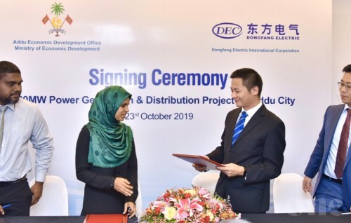 Agreement signed with Chinese company to install 20MW generator in Addu
