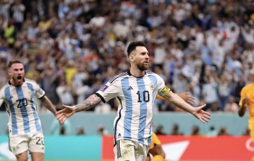 Penalty gai Netherlands katuvaalai, Messi ge Argentina semi ah