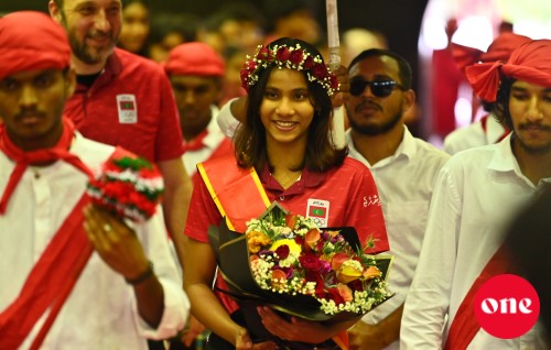 One photo: Olympics ah qualify vi dhivehi furathama athlete Dheema ah hoonu maruhabaa eh