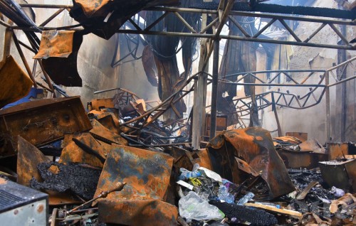 Police begins search for possible dead body in fire site