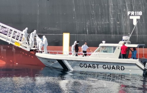 MNDF assists ill person on foreign cargo ship