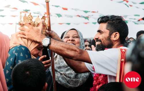 Photo: Golden Futsal Challenge 2024 ge champion Eydhafuttah rayyithun kee sharafuveri maruhabaa