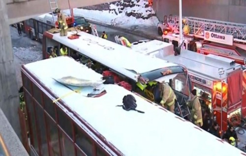 Three dead- multiple injured at Ottawa bus crash