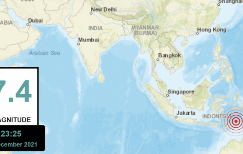 Indonesia ah 7.4 magnitude ge baarugadha binhelumeh, raajje ah nurakaleh neiy!