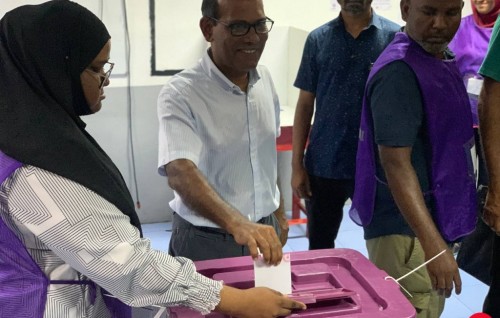 Speaker Nasheed casts vote