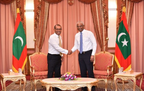 Speaker Nasheed discusses changing government system with President Solih