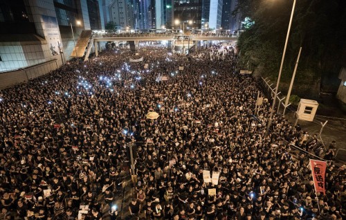 Hong Kong police investigating protest group