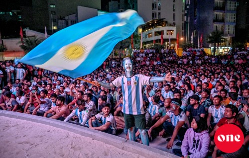 One Photo: World Cup final ge foari Male' in