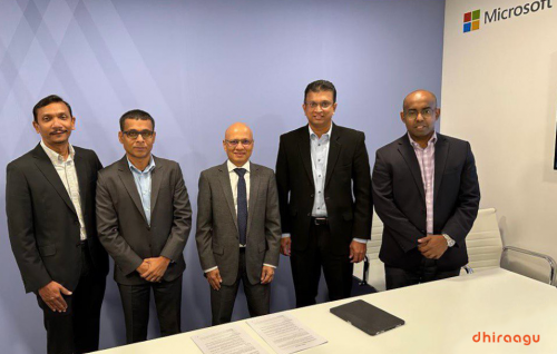 Dhiraagu aai H One Sri Lanka gulhigen Raajjey ge market ah Microsoft solutions gennanee