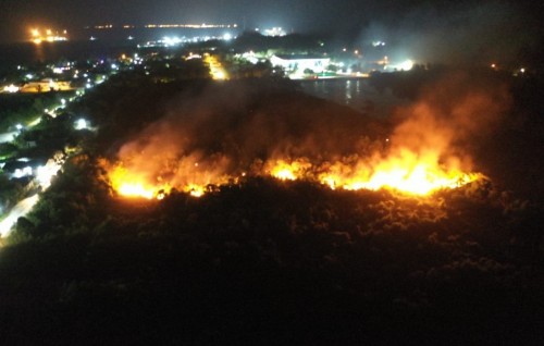 Fire at Hithadhoo Maakilhi was controlled after 12 hours