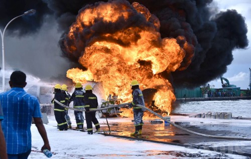 Seven injured during fire incident, one being treated in ICU