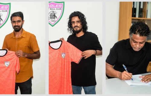 Eagles ge thayyaareethah: Coach akah Saanthi gengos, Feydhoo Ibbe aai Mukki ves gengosfi