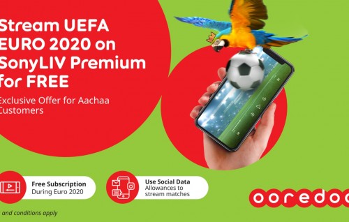Ooredoo customer innah SonyLIV in Euro match thah beleyne