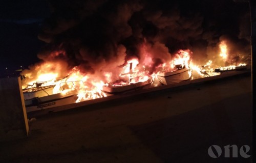 Fire at Mahibadhoo harbor destroys launches and dinghies