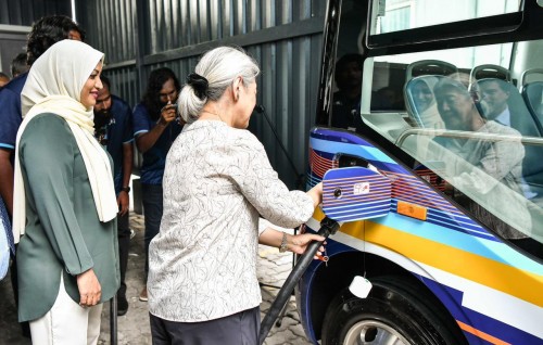 MTCC ge EV bus thah charge kuraane station eh gaaimu kohfi