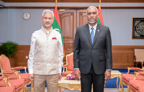 PHOTO: India ge external Minister Jaishakar, Raees Muiz arihah ziyaaraiy kurehvvun