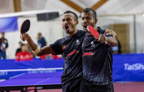 Doubles event gai Shaffan aai Munsif, Dheema aai Rafaa ge pair ves thafaathu dhakkai kuriyah