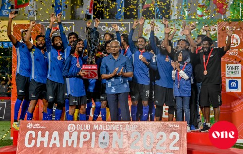 One Photo: Club maldives Cup ge thashi Fenaka in furathama faharah ufulaalun
