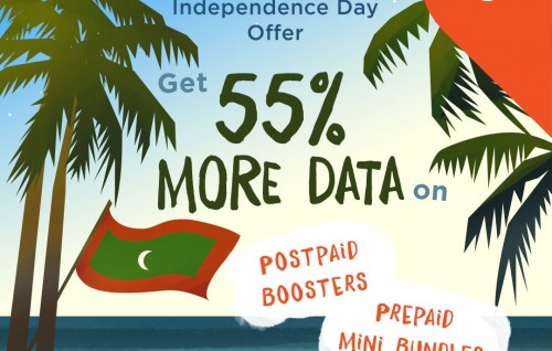 Dhiraagu offers 55% EXTRA allowance to celebrate 55 Years of Interdependence