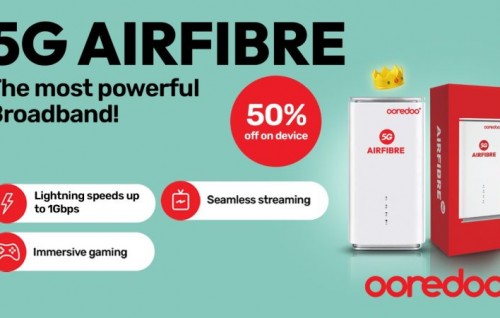 Ooredoo airfibre device in 50 percent discount dhenee