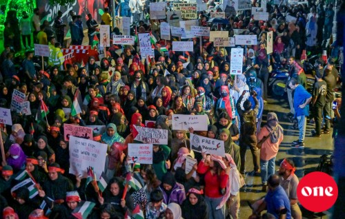 Palestine ge haggu gai dhivehin ge ethah bayaku Male' maguthakah