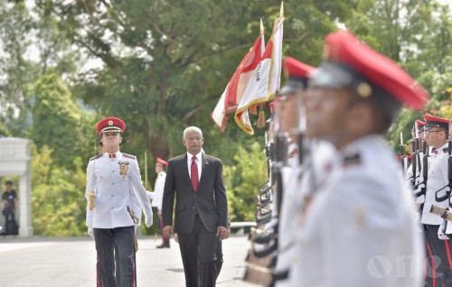 President and First Lady receives warm welcome by Singapore government