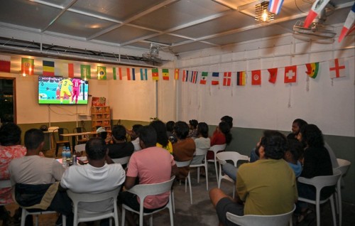World Cup match thah dhakkaa vaguthu Male' ge baeh maguthah bandhu kuranee
