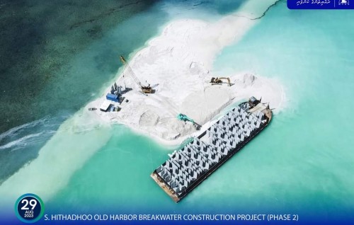 S. Hithadhoo Old Harbour Breakwater Construction Project (Phase 2) well underway: MTCC