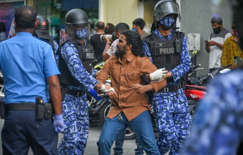 Police arrest 41 during motorcycle rally in Male'