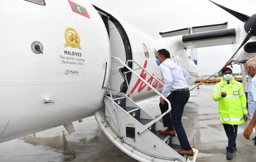 Vice President departs on trip to Addu and Fuvahmulah City
