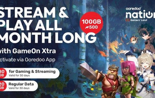 Gamers ah Ooredoo ge eid hadhiyaa: 100 GB 500 Rf ah!