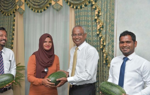 President Solih meets the Members of Thoddoo Island Council