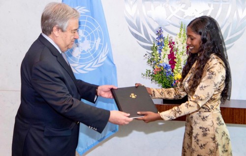 PR Thilmeeza presents credentials to UN Secretary General