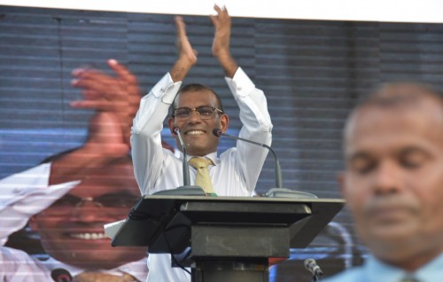 Nasheed primary gai vaadha kuravvan ninmavaifi, Campaign launch kurun Thinadhoo gai