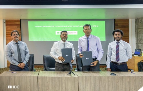 Male' sarahahdhugai racing track akaai surfing stadium eh tharaggee kuranee